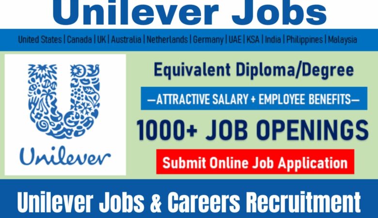 Unilever Jobs KSA, Malaysia, Canada, Philippines, Singapore, USA, UK